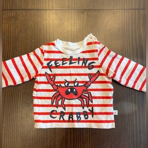 Stella McCartney Kids “Feeling Crabby” long sleeve tshirt 3-6M